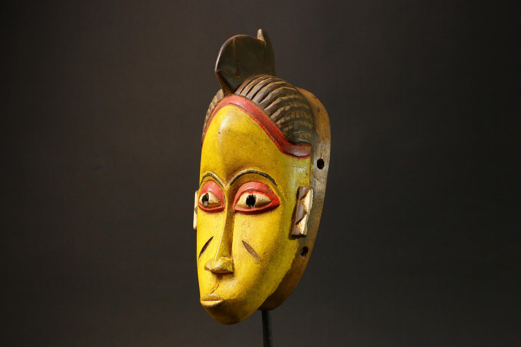 African Masks Tribal Face Vintage Carved Wood Hanging Guro Guro Masks for wall-G2987