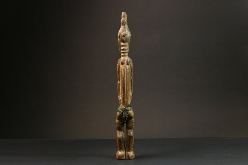 African statue wooden vintage hand Divination Figure African Sculpture Art -8973