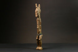 African statue wooden vintage hand Divination Figure African Sculpture Art -8973