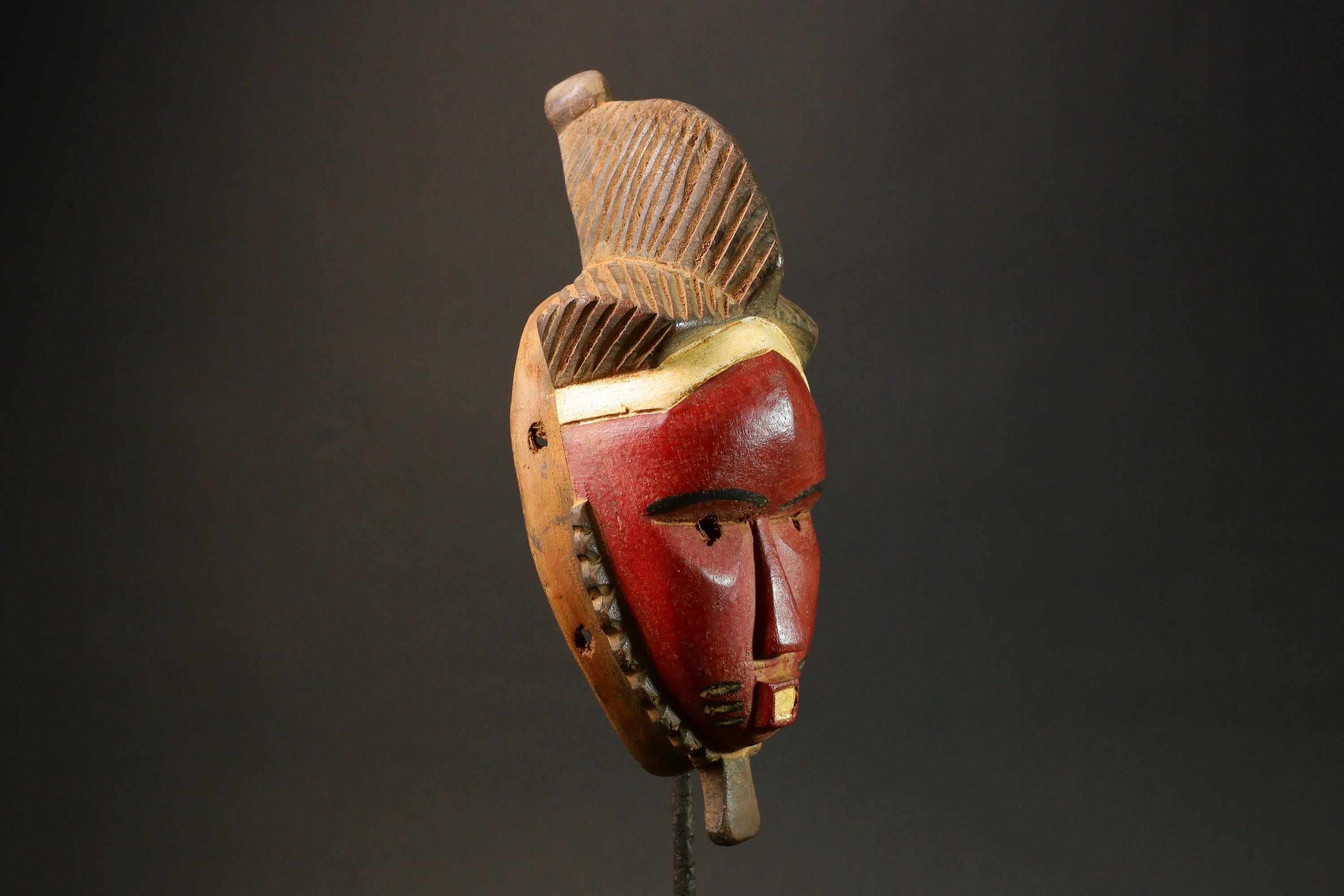African Masks Ttribal Baule Wall Hanging Home Décor Mask for wall-G2990