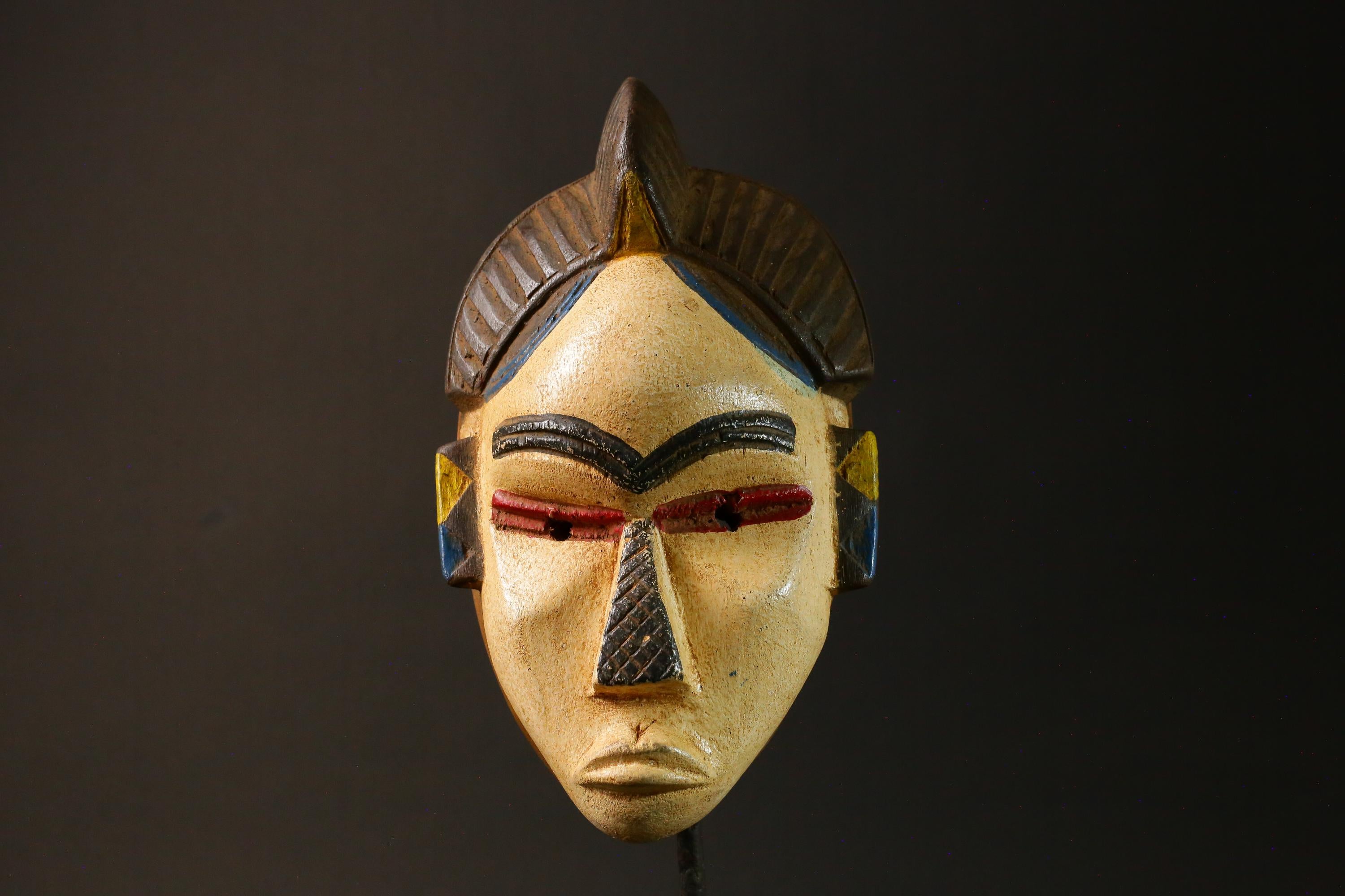 African Masks Ttribal Baule Wall Hanging Home Décor Mask for wall-G2997