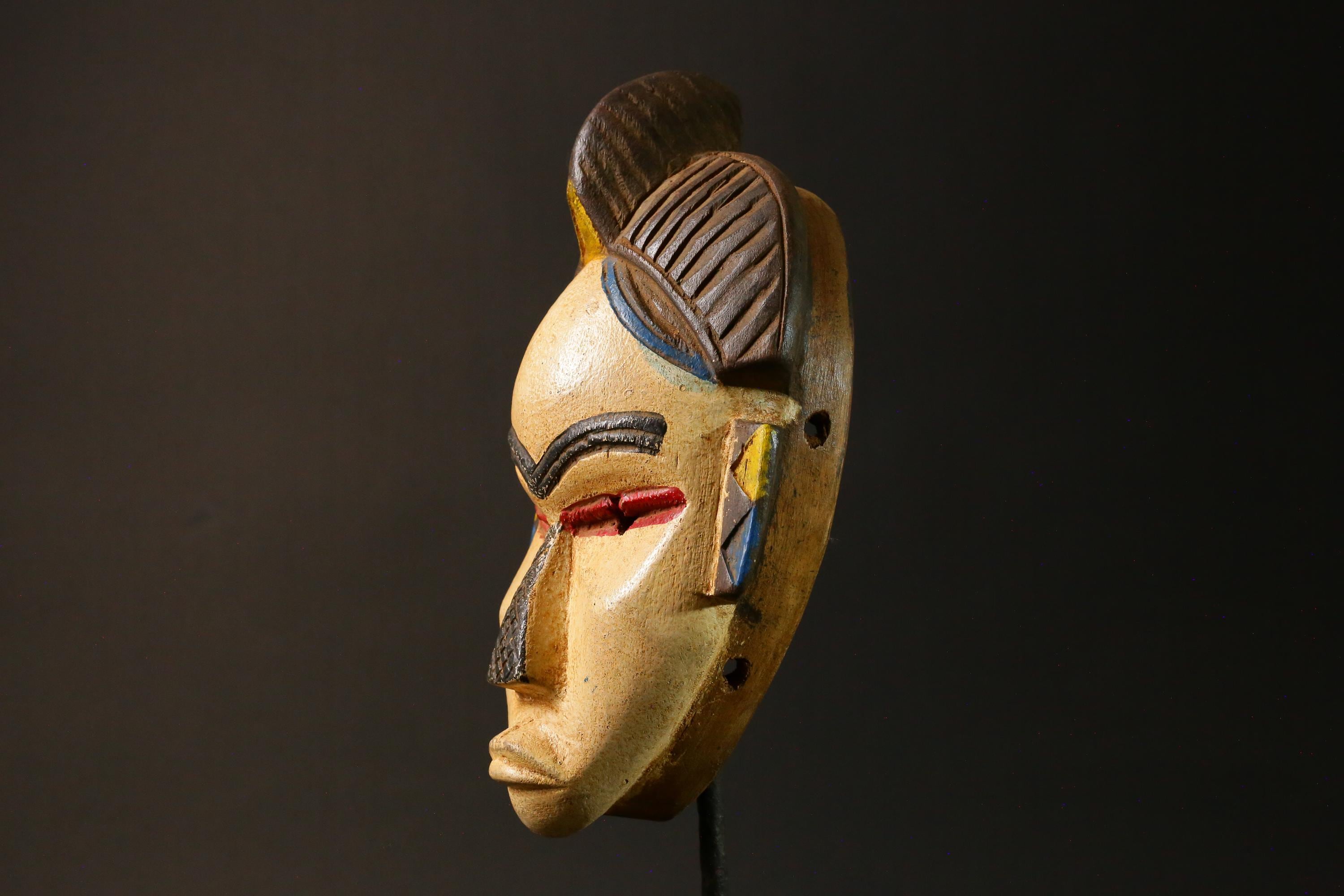 African Masks Ttribal Baule Wall Hanging Home Décor Mask for wall-G2997