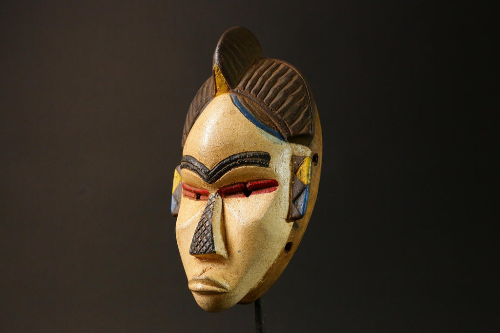 African Masks Ttribal Baule Wall Hanging Home Décor Mask for wall-G2997