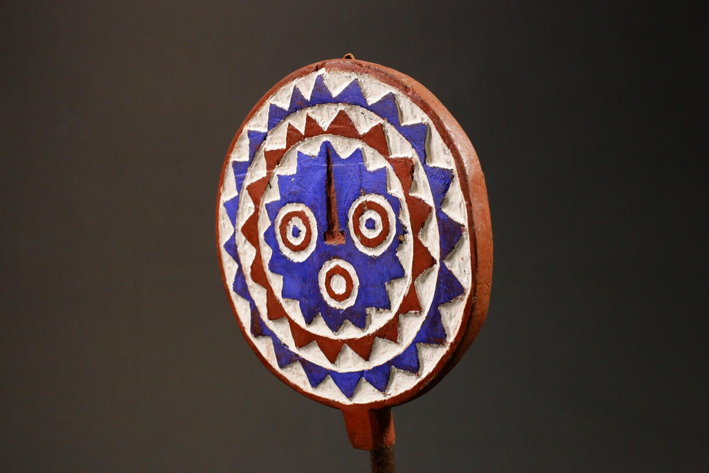 African Mask Tribal Face Mask Sun Mask Bwa Mossi From Burkina Faso Wood for wall-G2999