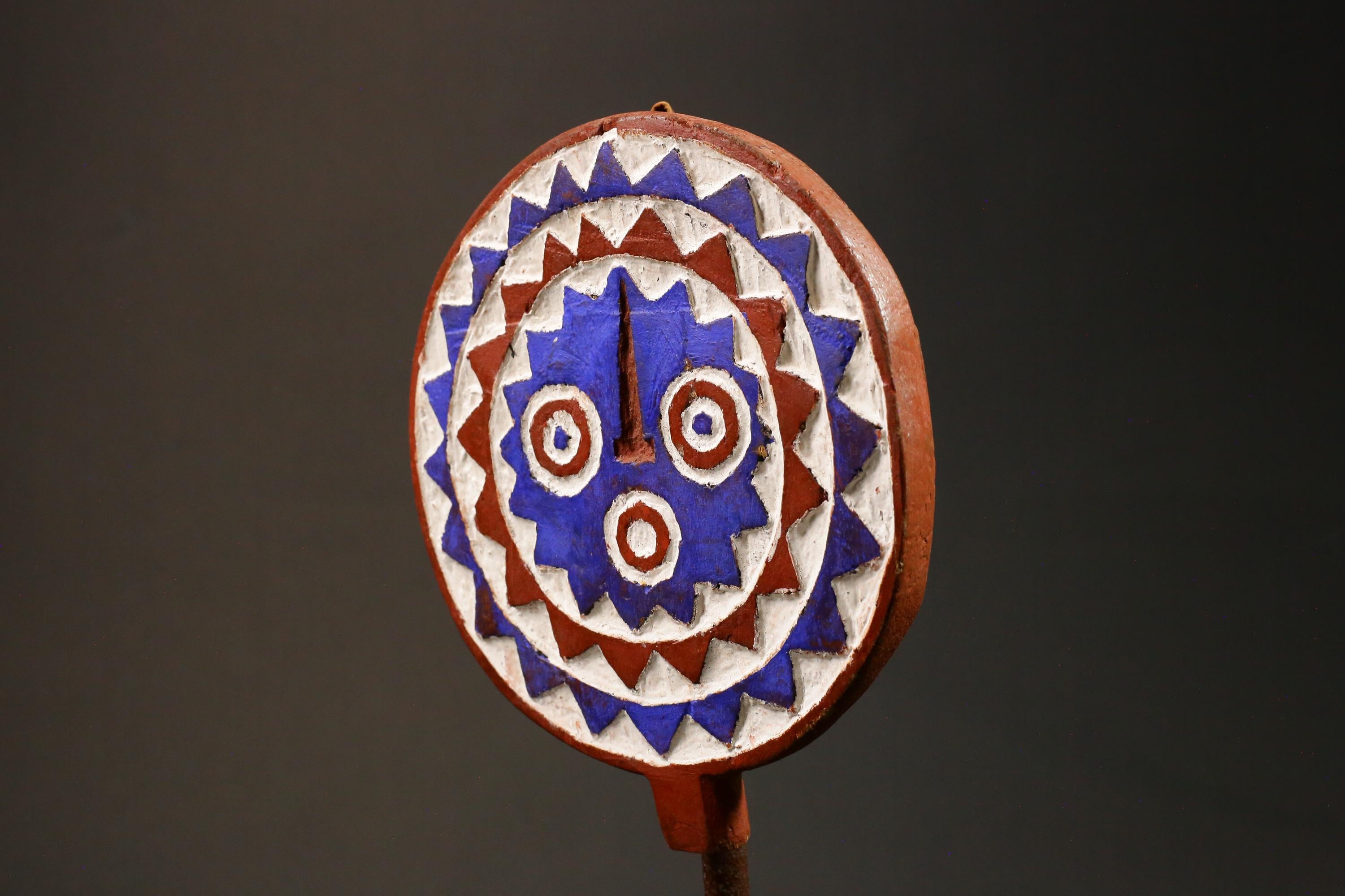 African Mask Tribal Face Mask Sun Mask Bwa Mossi From Burkina Faso Wood for wall-G2999