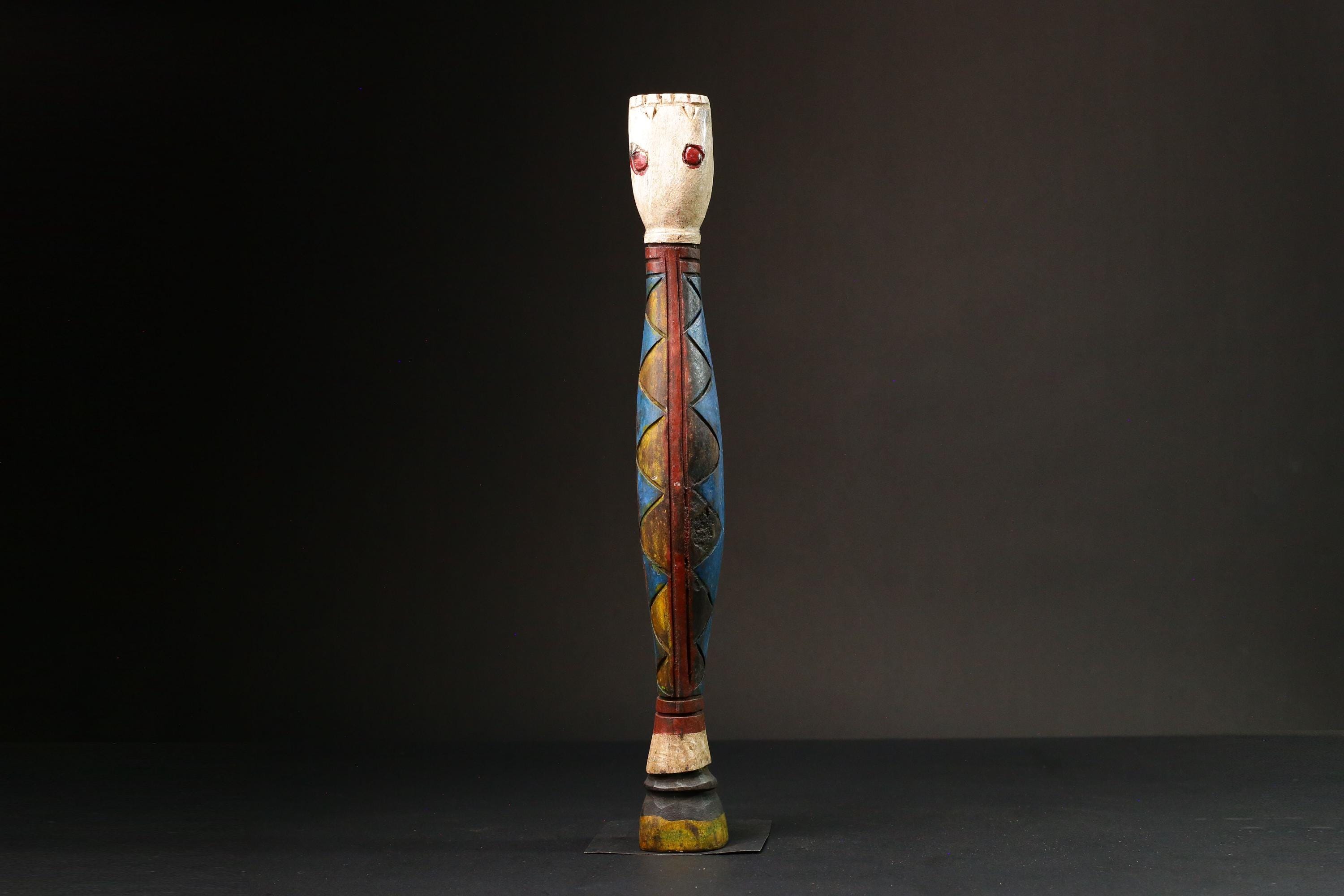 African Tribe Snake Mask Wall Hanging primitive art Ceremonial Art Decor Collectible Piece - Mask G1648