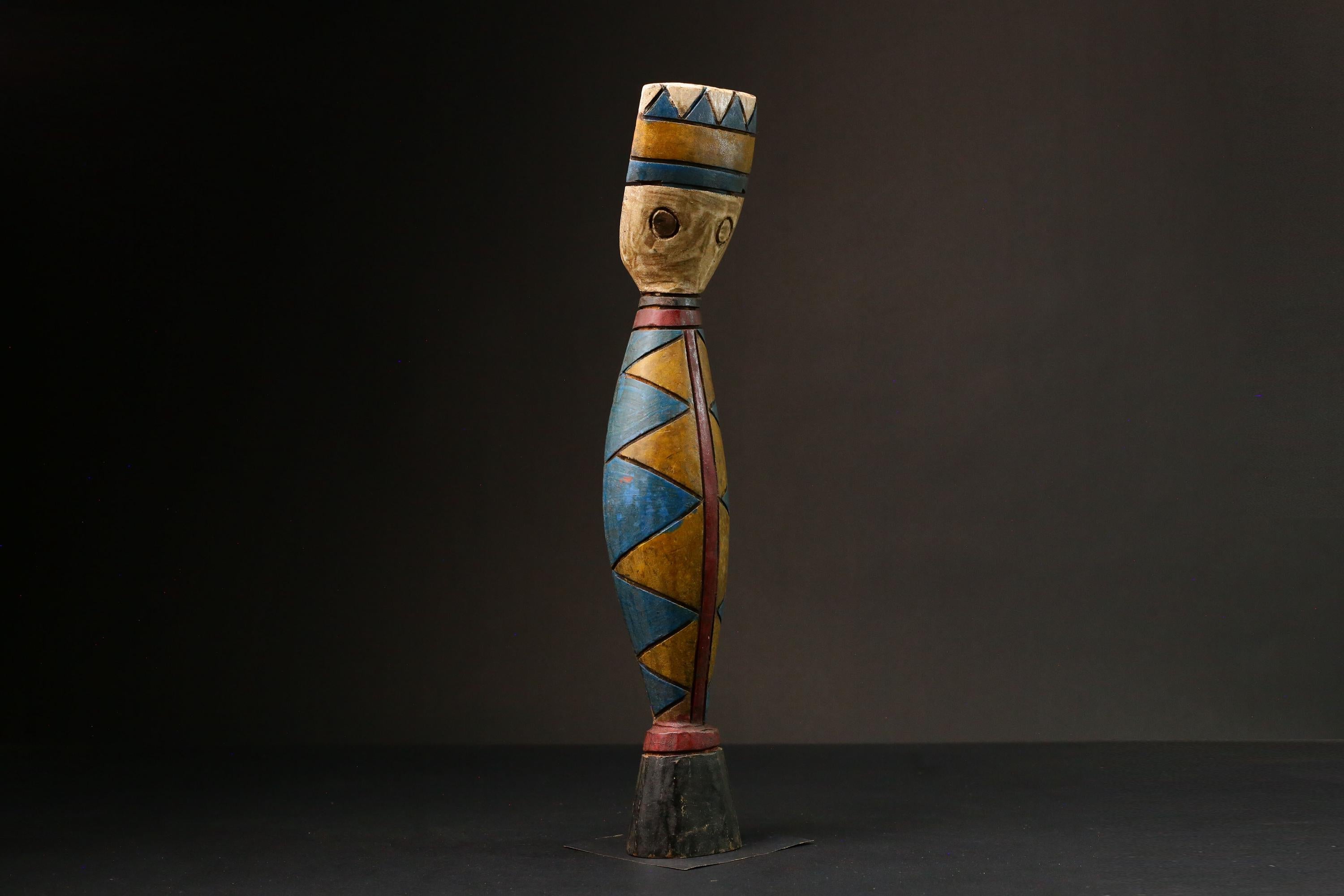 African Bobo Mask Vintage Tribal Art Snake Motif Ceremonial Wall Decor Primitive Art Piece - G1639