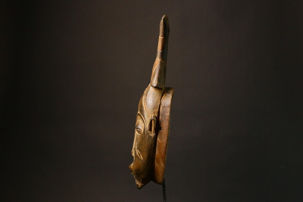African Guro Mask Hand Carved Wooden Tribal Face Mask Wall Hanging Art Decor  -8004
