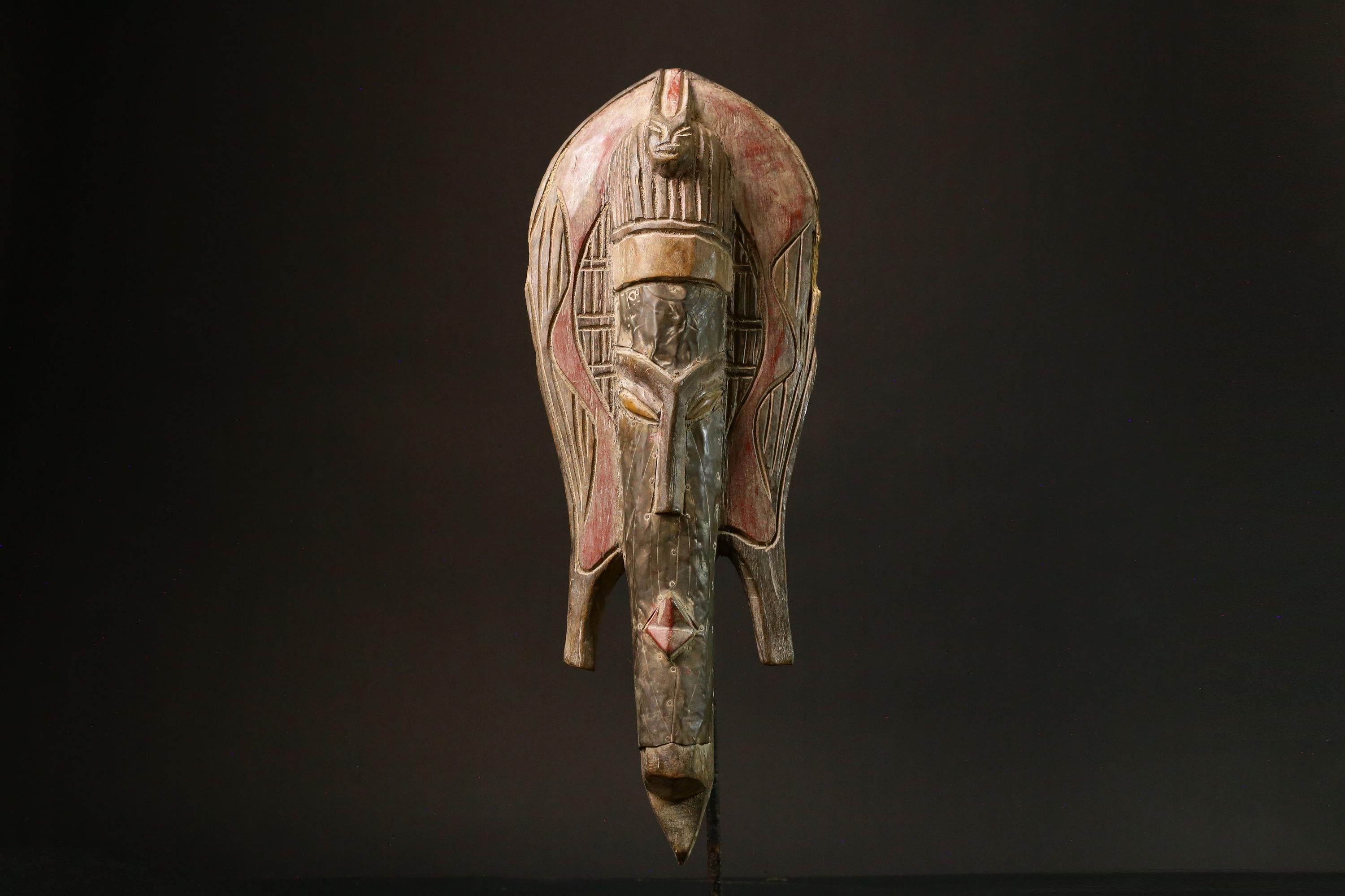 African Mask Hand-Carved African Tribal Wood Masks Stunning Decorative Wall Art for Home Decor Unique Artisan Craft Beautiful-8005