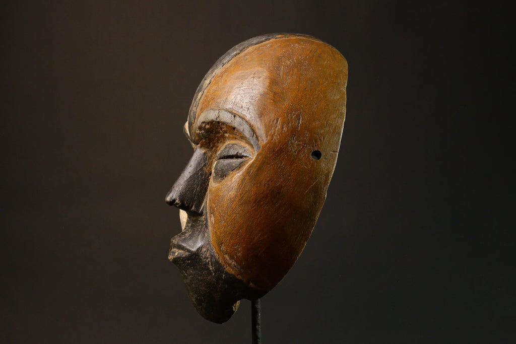African Mask A Tribal Wood Mask - Antique Igbo Wall Hanging Art for Unique Home Décor Accent-G1631