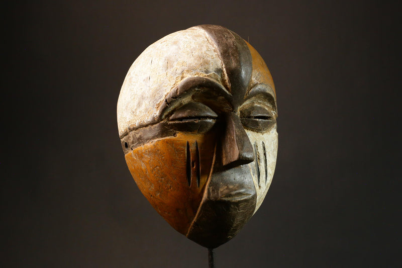 African Mask Tribal A Igbo Tribal Wood Mask - Antique Hanging Art for Unique Wall Home Décor-G1628