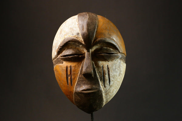 African Mask Tribal A Igbo Tribal Wood Mask - Antique Hanging Art for Unique Wall Home Décor-G1628