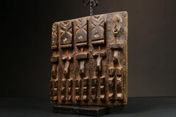 African Dogon Hand Carved Wood Granary Door primitive art Tribal Art Unique Wooden Home Decor Piece-G1627