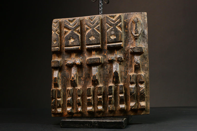 African Dogon Hand Carved Wood Granary Door primitive art Tribal Art Unique Wooden Home Decor Piece-G1627