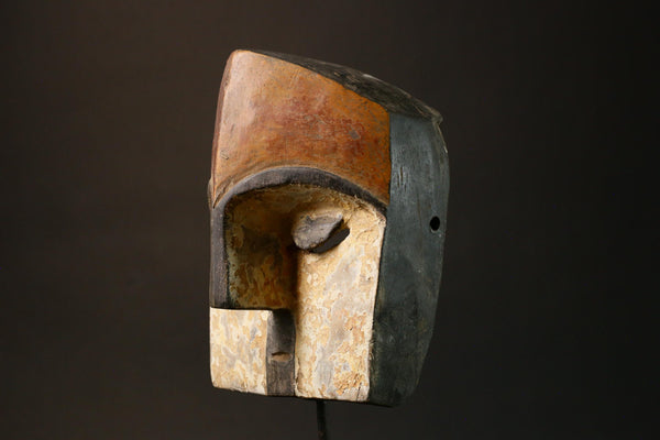 African Mask Lega Mask Faces Bwami Society Unique Congo Tribal primitive art for Home Decor - G1623