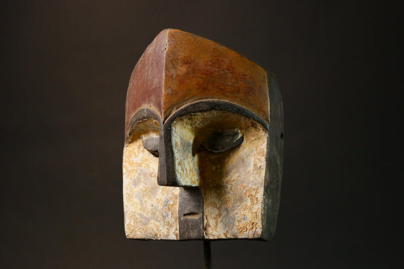 African Mask Lega Mask Faces Bwami Society Unique Congo Tribal primitive art for Home Decor - G1623