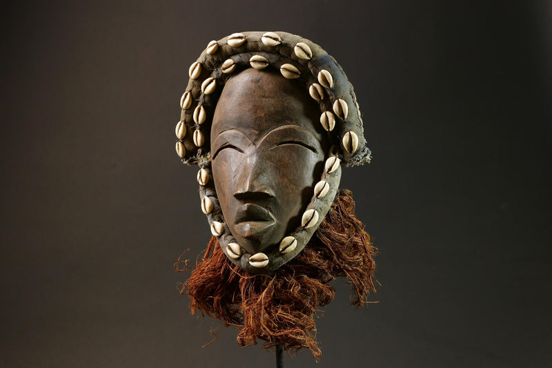 African Mask Hand-Carved Kuba Dan Tribal Face Mask Wall Hanging Masks for wall-G1397