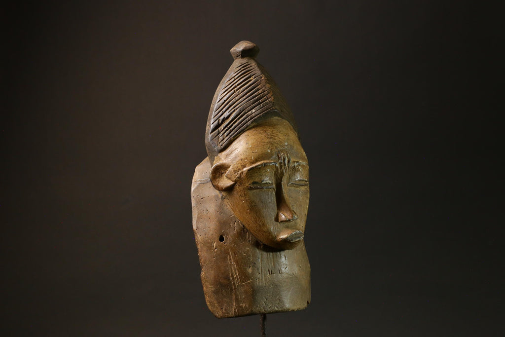African Mask Traditional Guro Tribe Wooden Wall Hanging, Unique Decor Masks for wall-4417