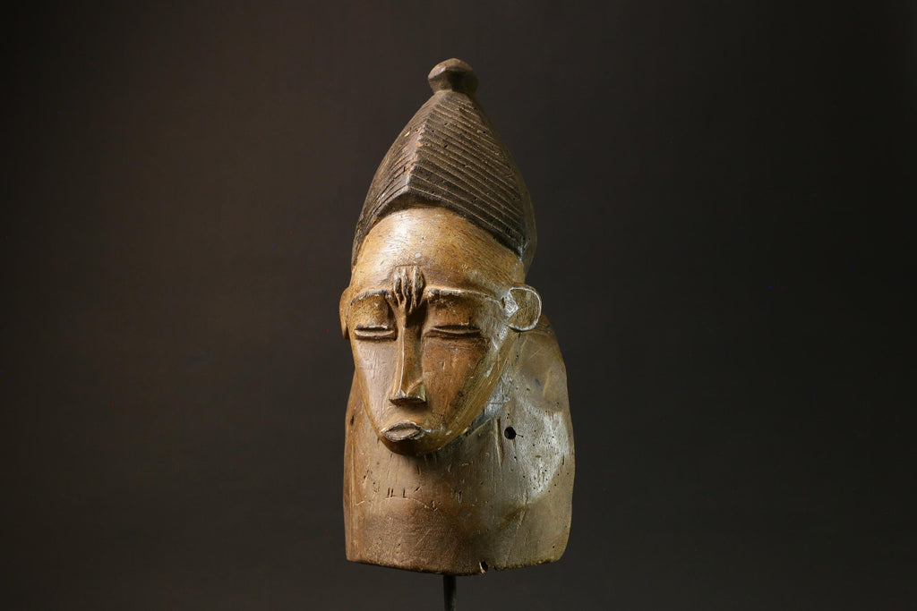 African Mask Traditional Guro Tribe Wooden Wall Hanging, Unique Decor Masks for wall-4417