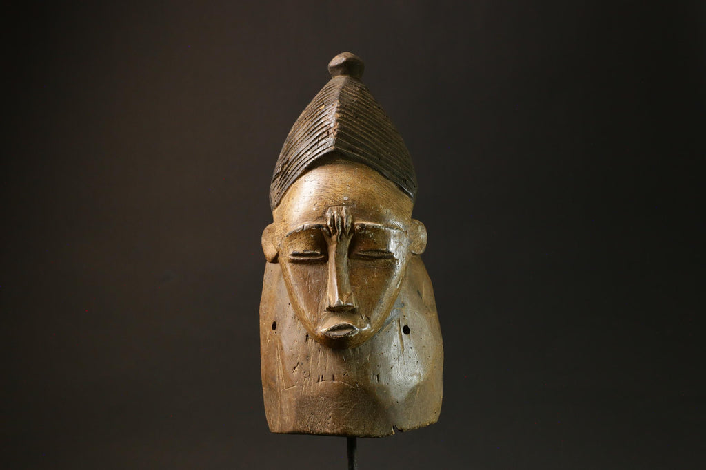 African Mask Traditional Guro Tribe Wooden Wall Hanging, Unique Decor Masks for wall-4417
