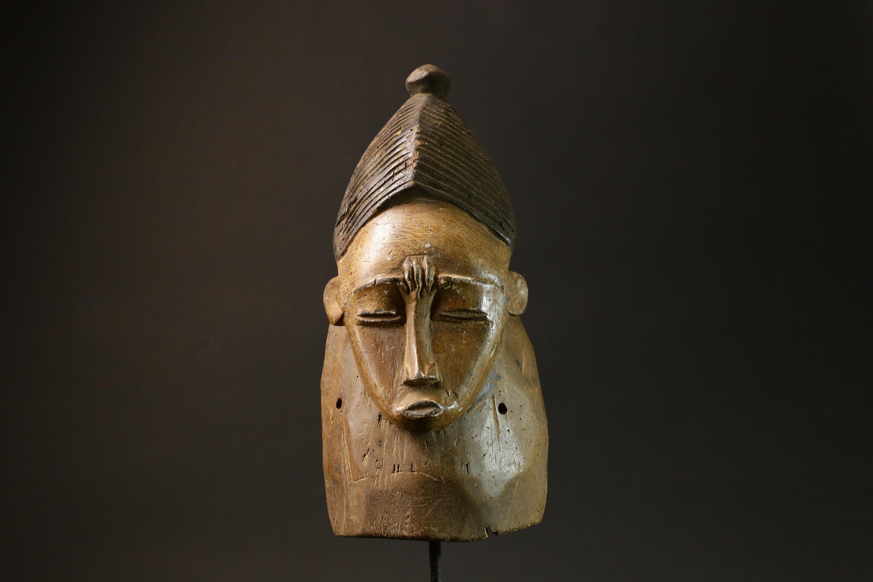 African Mask Traditional Guro Tribe Wooden Wall Hanging, Unique Decor Masks for wall-4417