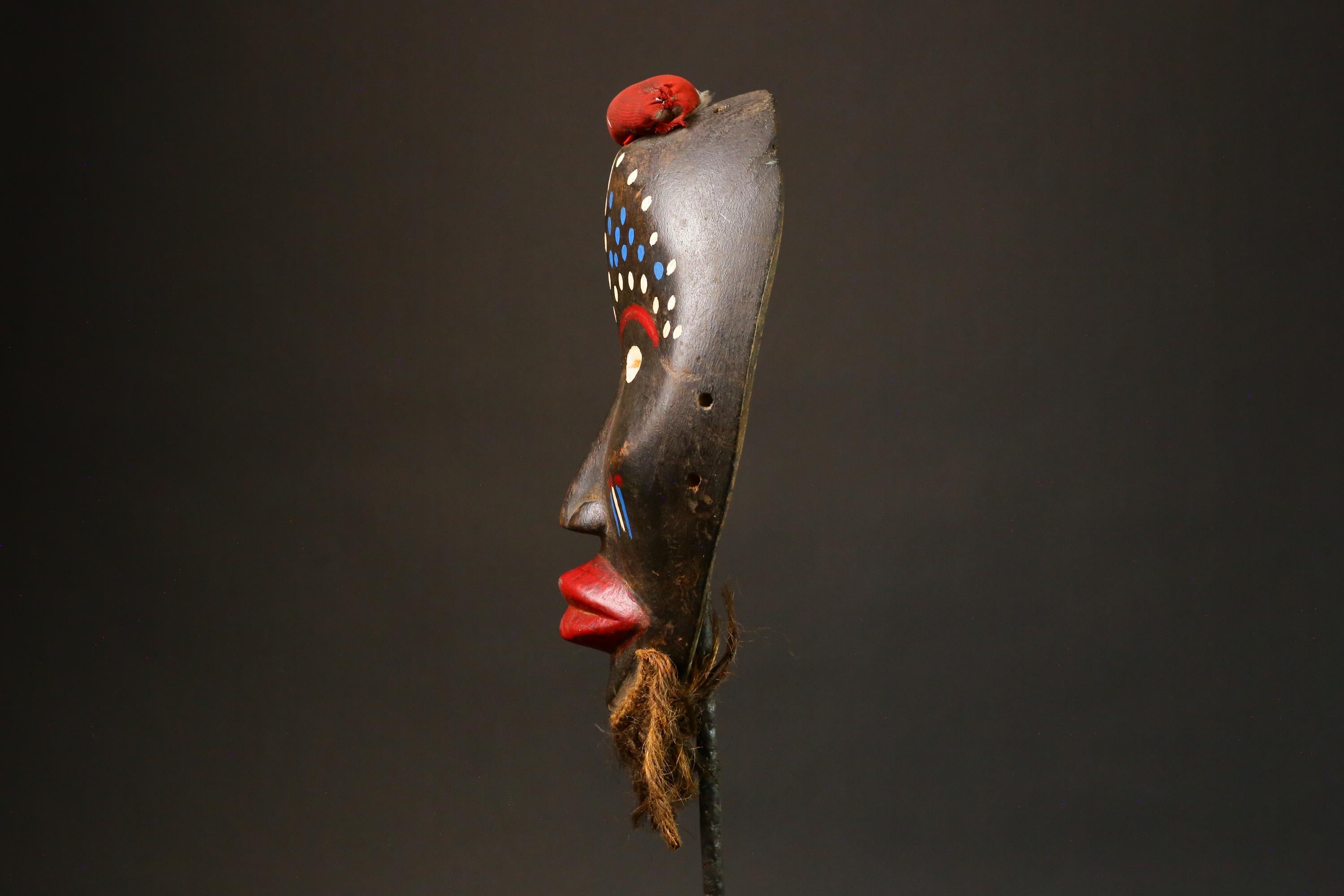 African Hand Carved Mask from Côte d'Ivoire Unique Dan Artistry Wall Decor G3262 Tribal Home Accent Artisan Craft Collectible Piece-G3262