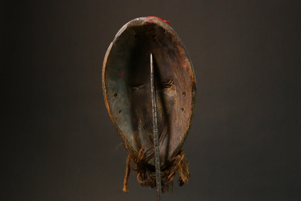 African Hand Carved Mask from Côte d'Ivoire Unique Dan Artistry Wall Decor G3262 Tribal Home Accent Artisan Craft Collectible Piece-G3262