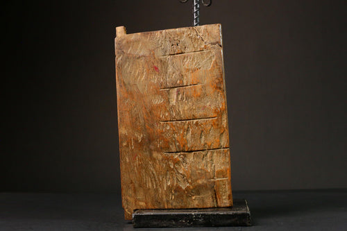 African Antique Granary Door Weathered Wood Unique Rare Ancestral Spirit Symbols Rustic Wall Art Decor Piece Cultural Heritage-G3258