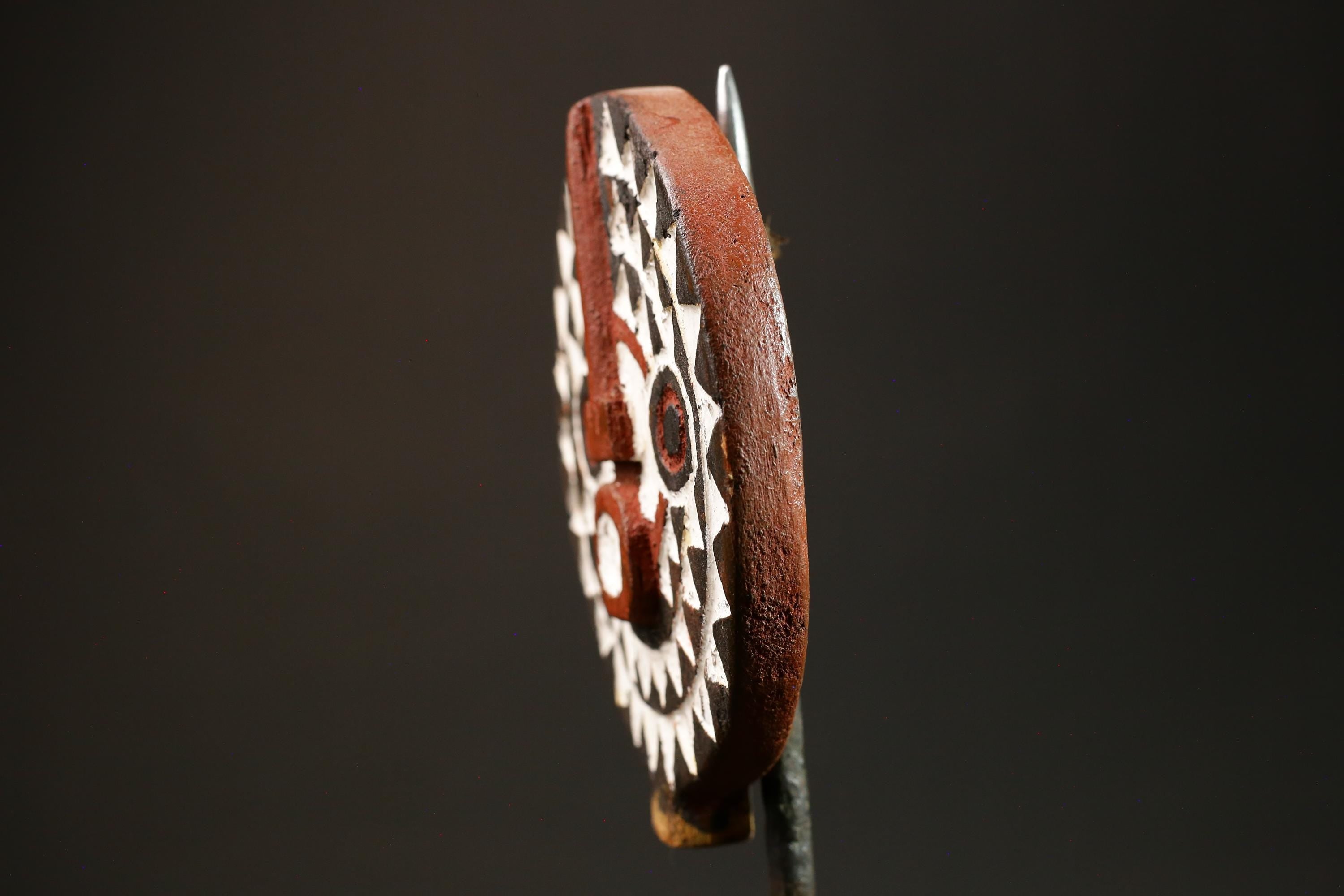 African Mask Handmade Bobo Sun Mask, Tribal Face Wall Decor in Wood Masks for wall-G3031