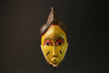 Antique African Mask Baule Yellow Wood Masterpiece for Wall Décor Mask for Wall-G3034