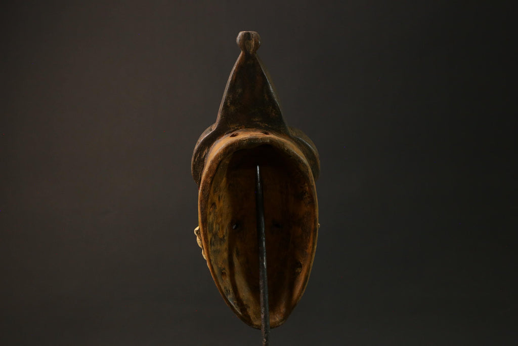 Antique African Mask Baule Yellow Wood Masterpiece for Wall Décor Mask for Wall-G3034
