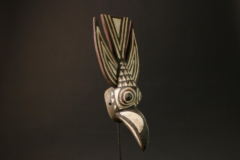 African Tribal Wood Mask Bwa Bobo Bird Home Décor from Burkina Faso Masks for wall-G1423