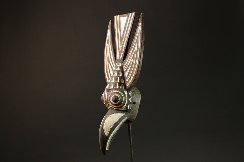 African Tribal Wood Mask Bwa Bobo Bird Home Décor from Burkina Faso Masks for wall-G1423