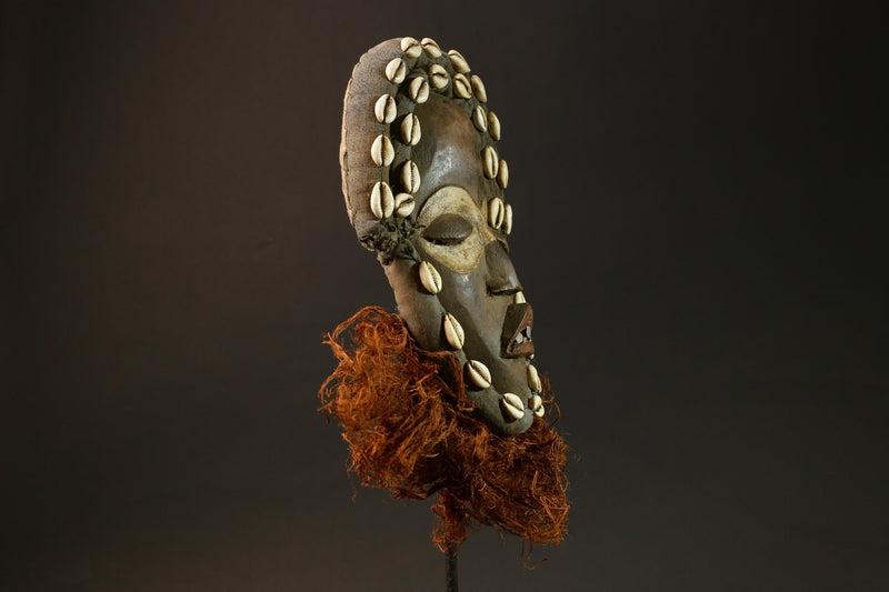 African Mask Hand-Carved Dan Zapke Mask African Wood Home Décor Wall Art-G1420