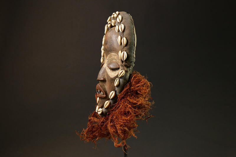 African Mask Hand-Carved Dan Zapke Mask African Wood Home Décor Wall Art-G1420