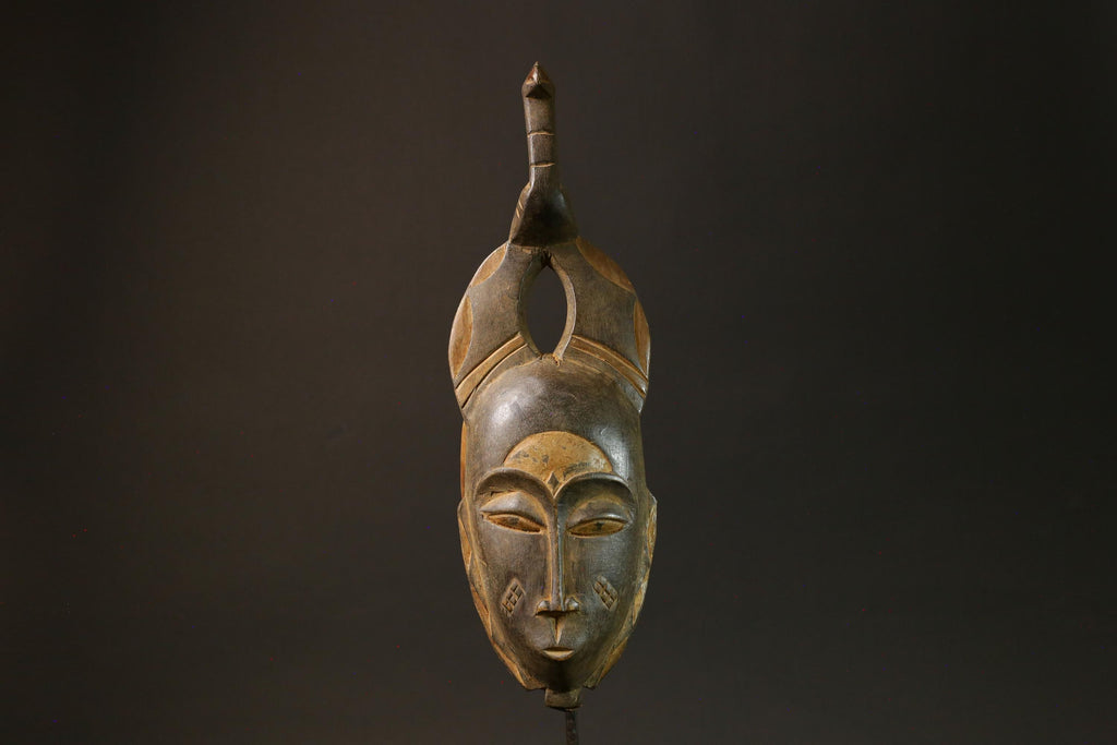 African Handmade Mask Wooden Guro Passport Mask Authentic Art Wall Decor-4443