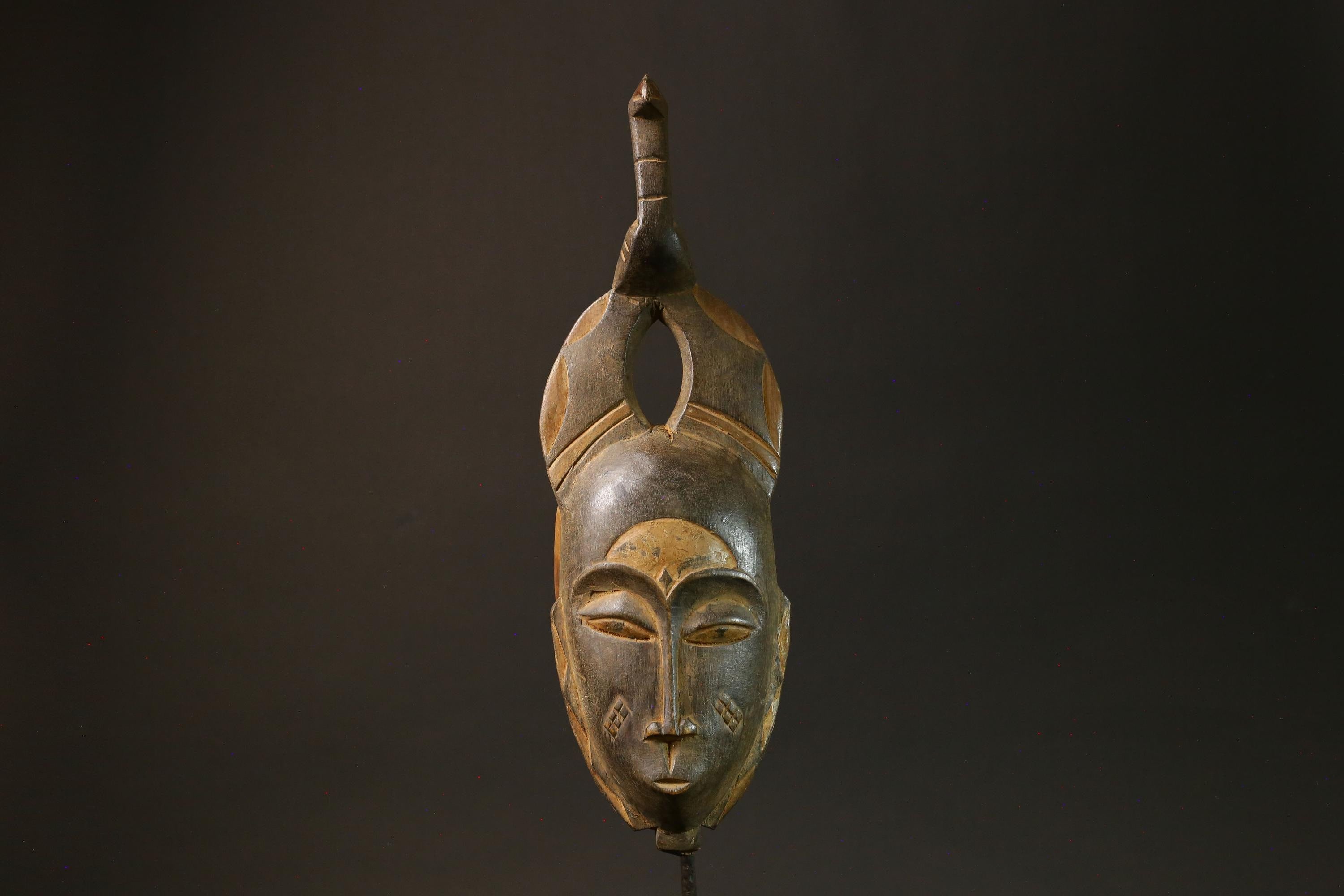 African Handmade Mask Wooden Guro Passport Mask Authentic Art Wall Decor-4443