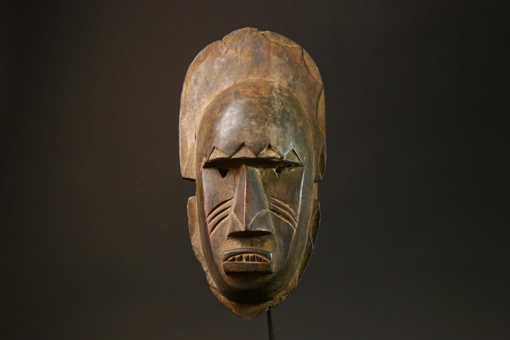 African Mask Hand-Carved African Tribal Face Guro Wood Wall Hanging Decor-4439