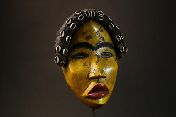 African Authent Zakpai Mask Handcrafted Tribal Art from Côte d'Ivoire and Liberia Unique Wall Decor Piece for Home Display - G3277