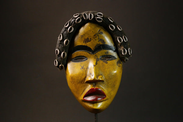 African Authent Zakpai Mask Handcrafted Tribal Art from Côte d'Ivoire and Liberia Unique Wall Decor Piece for Home Display - G3277
