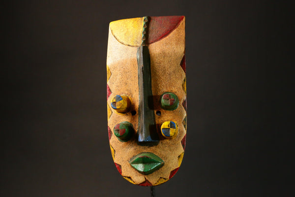 African Mask Authentic African Kru Mask Handcrafted Grebo Tribe Tribal Art from Liberia Unique Wall Decor Piece for Home Display - G3273