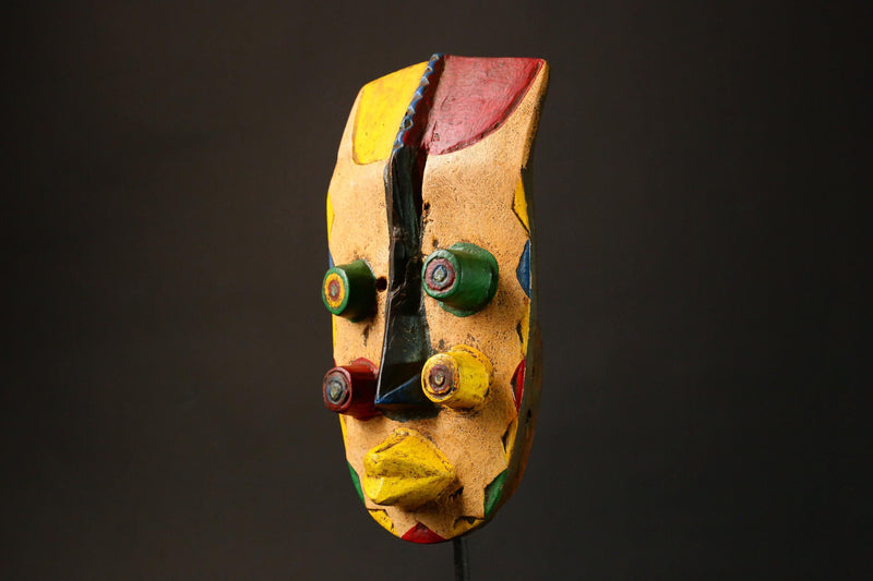 African Mask Authentic African Kru Mask Handcrafted Grebo Tribe Tribal Art from Liberia Unique Wall Decor Piece for Home Display - G3272