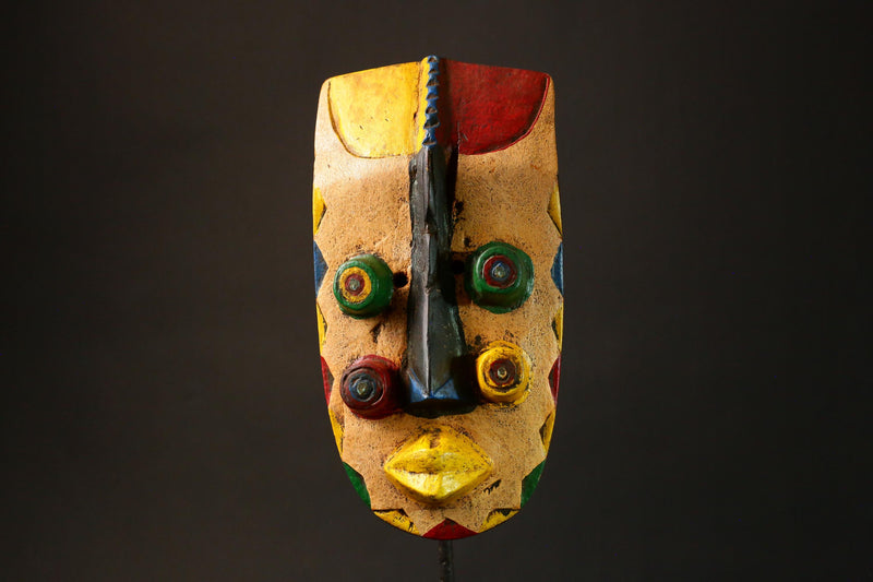 African Mask Authentic African Kru Mask Handcrafted Grebo Tribe Tribal Art from Liberia Unique Wall Decor Piece for Home Display - G3272