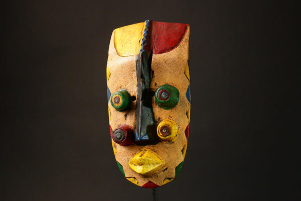 African Mask Authentic African Kru Mask Handcrafted Grebo Tribe Tribal Art from Liberia Unique Wall Decor Piece for Home Display - G3272