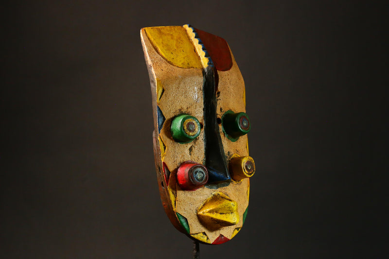 African Mask Authentic African Kru Mask Handcrafted Grebo Tribe Tribal Art from Liberia Unique Wall Decor Piece for Home Display - G3272