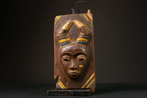 African Vintage Dogon Carved Granary Door Authentic Handmade Art Piece from Mali Unique Wall Decor for Home Display - G3268