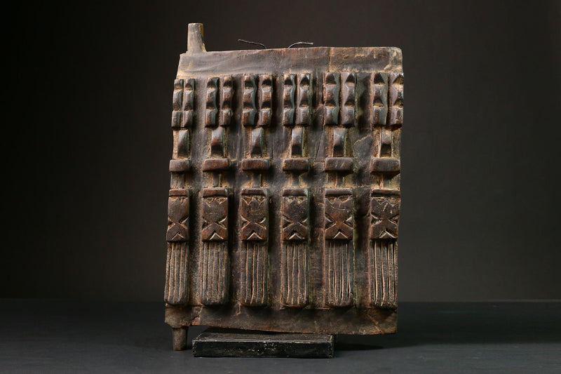 African Hand Dogon Door Unique Wooden Wall Hanging Art from Mali Authentic Tribal Decor Piece for Home Display - G1681