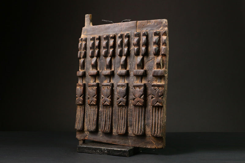 African Hand Dogon Door Unique Wooden Wall Hanging Art from Mali Authentic Tribal Decor Piece for Home Display - G1681