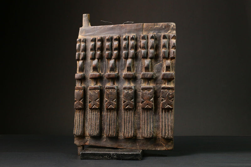 African Hand Dogon Door Unique Wooden Wall Hanging Art from Mali Authentic Tribal Decor Piece for Home Display - G1681