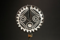 Handmade African Bobo Bwa Sun Mask Black and White Tribal Wall Decor Masks for wall-G3043